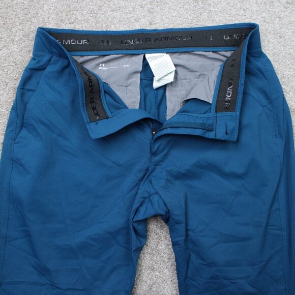 Under Armour Pants Mens 34x32 Blue UA Showdown Golf Stretch Straight Leg - Picture 9 of 13